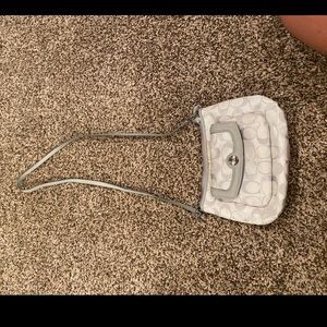 silver coach crossbody